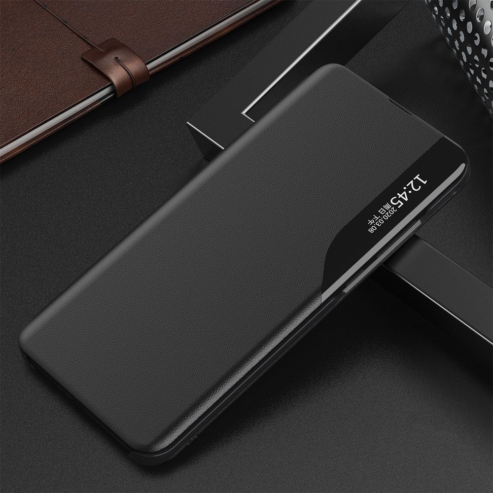 Side Clear View Standing Cover za Samsung Galaxy S21 Ultra Crni