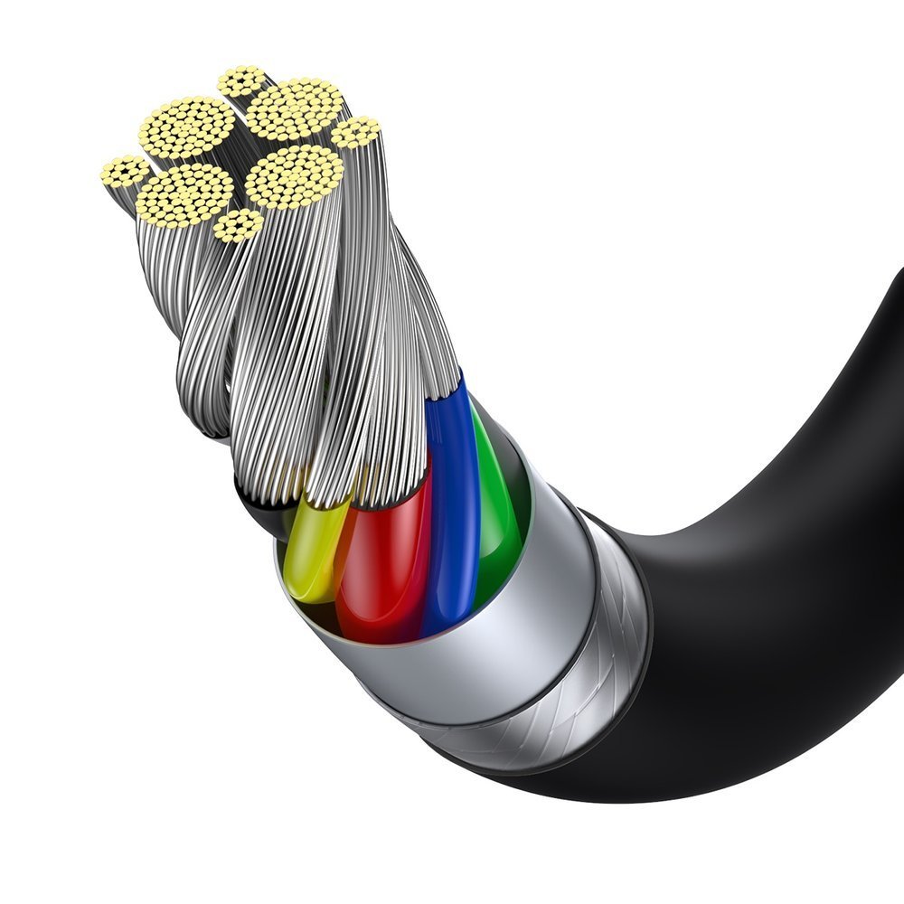 Baseus® CATYS-C01 Silikonski Type C to Type C Kabel 2M 100W Crni